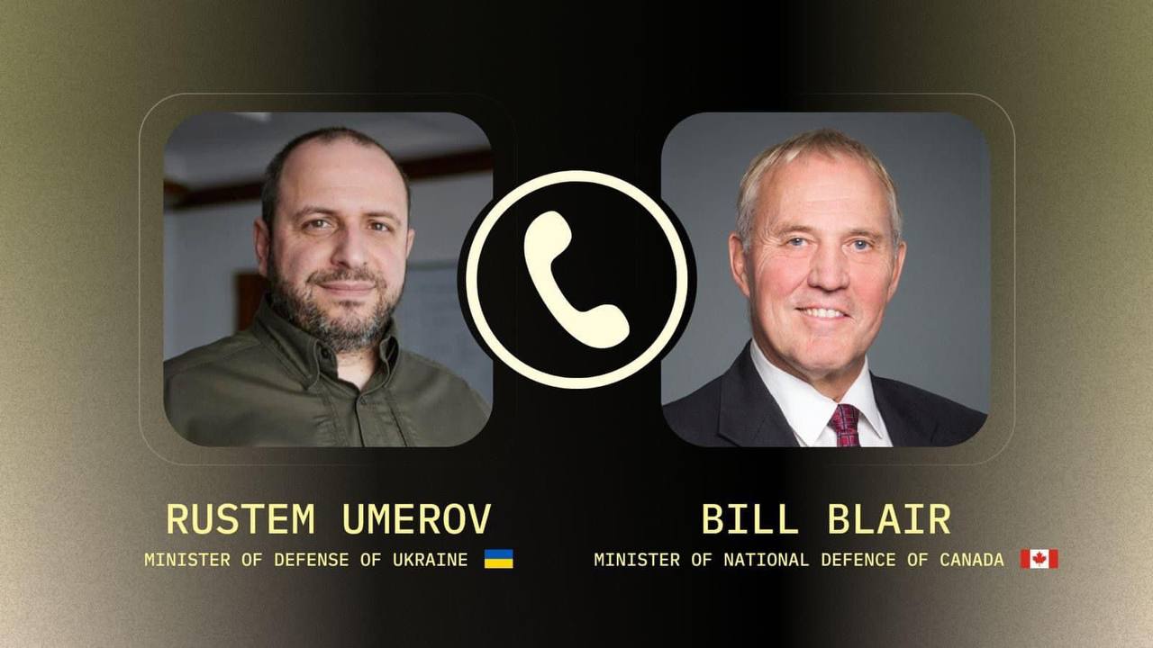Міністр оборони України провів телефонну розмову з міністром оборони Канади