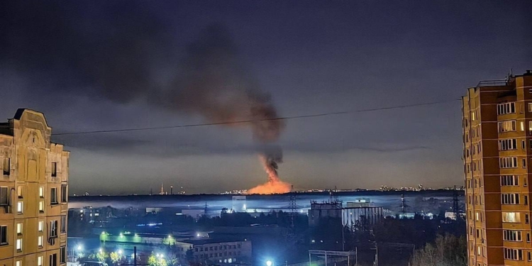 Під Москвою сильно горіло біля військового аеродрому «Чкаловський»