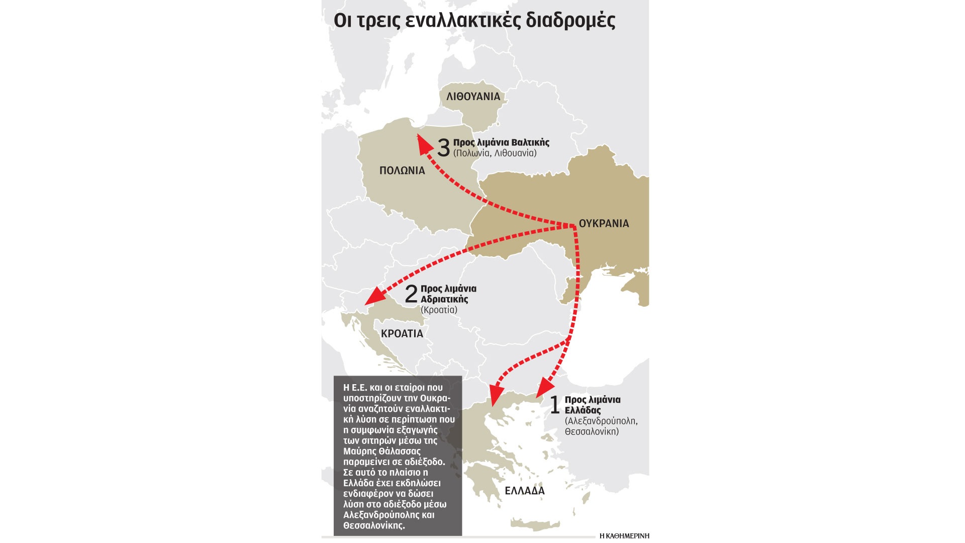 Греція пропонує експортувати українське зерно через два свої порти