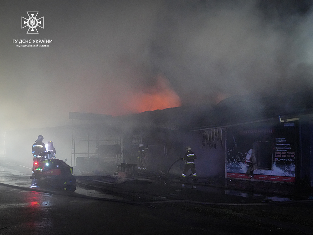 Вночі в Миколаєві горів шиномонтаж (ФОТО, ВІДЕО) 2