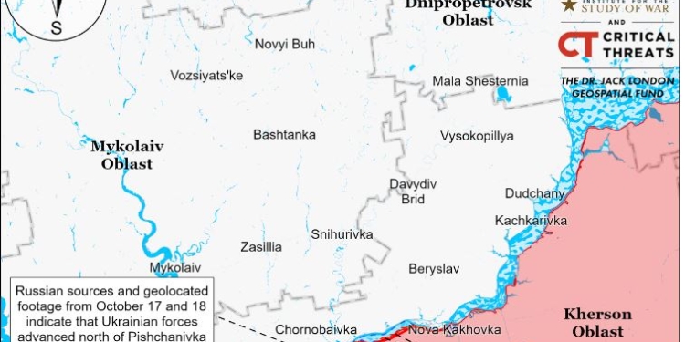 ЗСУ ведуть бої на лівобережжі Херсонщини, – ISW