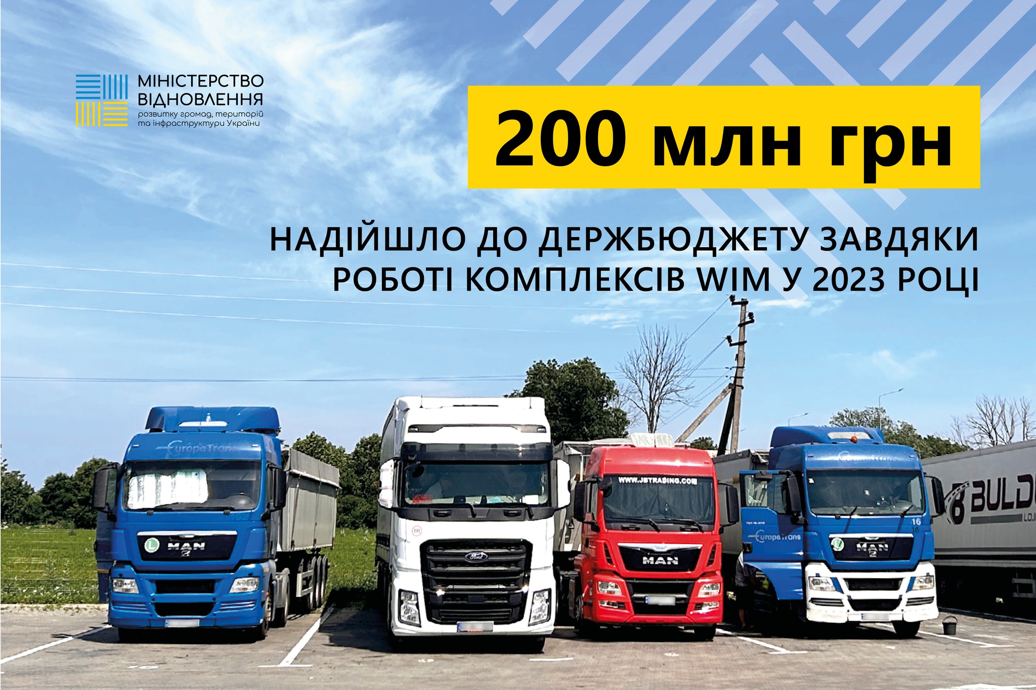 Понад 200 млн.грн. надійшло до державного бюджету завдяки роботі комплексів WIM