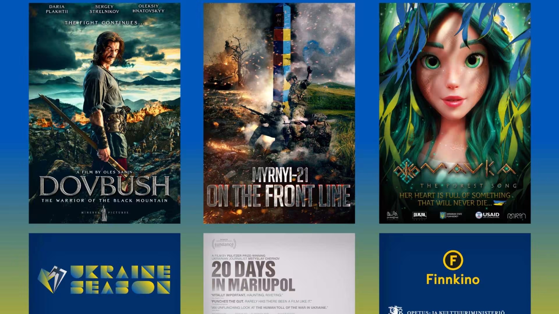 Героїчний Довбуш, казкова Мавка, початок окупації Донбасу та перші дні осади Маріуполя – у Гельсінкі стартує фестиваль українського кіно