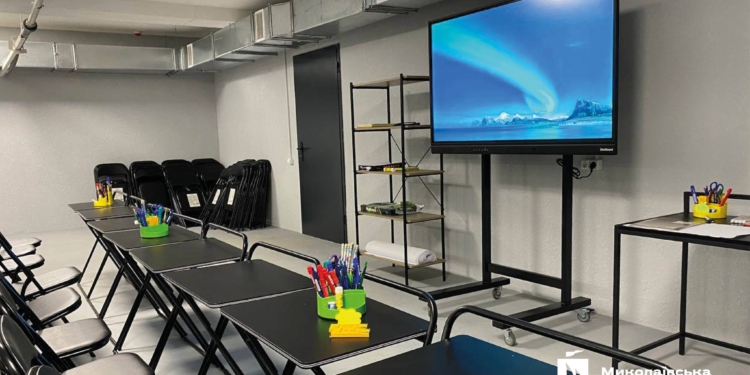 У Миколаєві облаштували укриття в одному з ліцеїв Корабельного району – за допомогою благодійників (ФОТО)