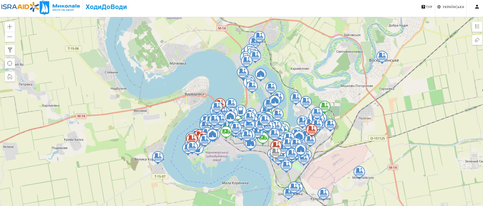 «ХодиДоВоди»: у Миколаєві запустили інтерактивну карту з усіма пунктами видачі води (ВІДЕО)