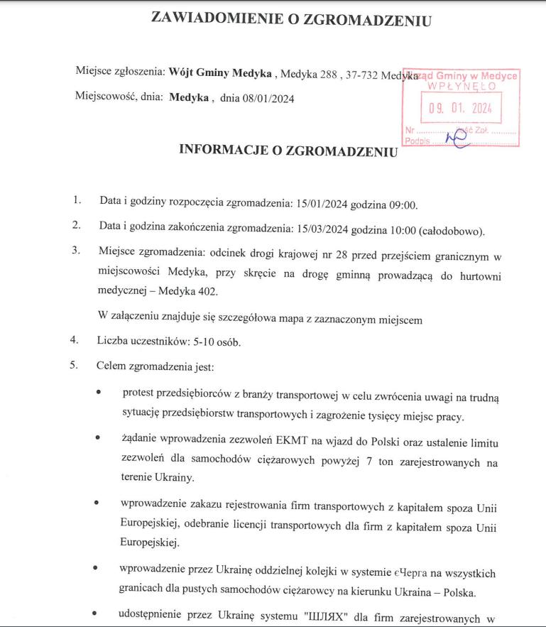 Польські перевізники анонсували поновлення блокади на пункті пропуску “Шегині-Медика” 1