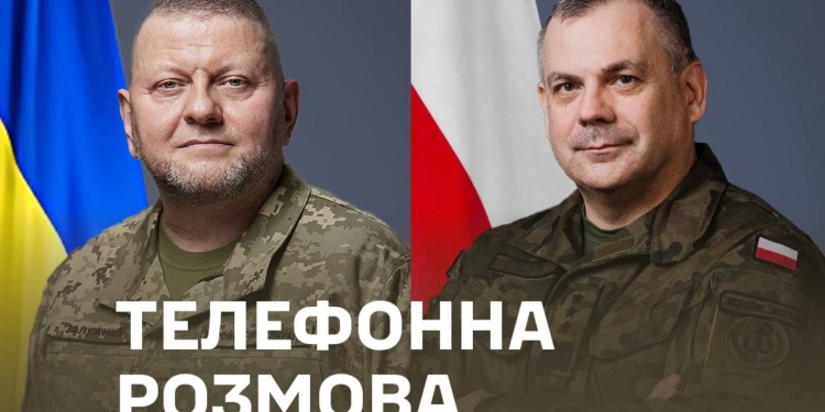 Головнокомандувач ЗСУ запросив начальника Генштабу ЗС Польщі разом попрацювати в бригадах та на пунктах управління