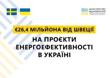 Швеція виділила €26,4 мільйона на підтримку проєктів енергоефективності в Україні