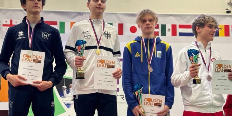 Миколаївський шабліст Даніїл Скороход виборов дебютну нагороду на рівні Європейського кадетського циклу