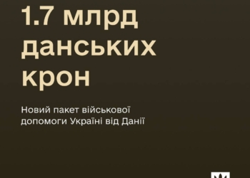 Придбання артснарядів та боєприпасів для ППО: Данія оголосила про новий пакет військової допомоги України на суму 1,7 млрд.крон
