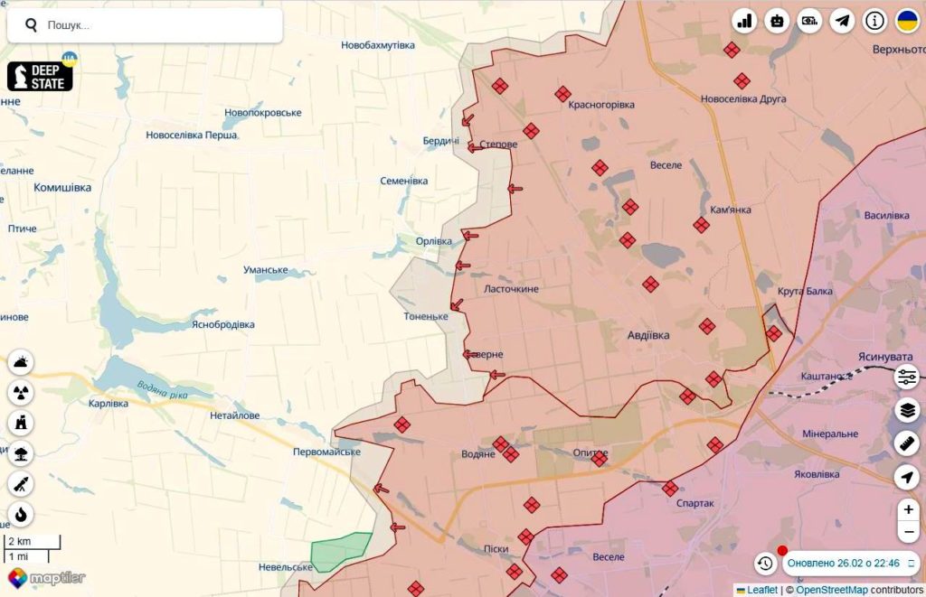 Ворог захопив Степове та Сєверне, просунувся біля Орлівки, Бердичів та Тоненького 2