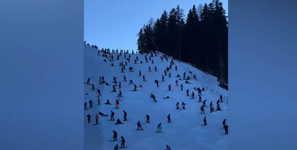 В Австрії п'яні лижники заблокували гірськолижний курорт (ВІДЕО) 1