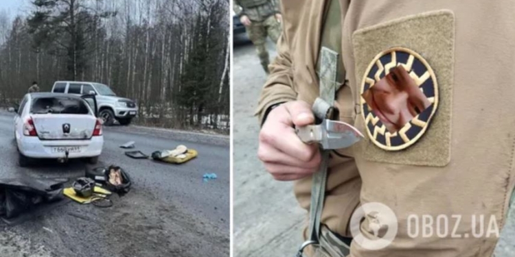 Російський силовик, який затримував нібито терориста з “Крокуса”, засвітив на рукаві неонацистський символ (ФОТО)