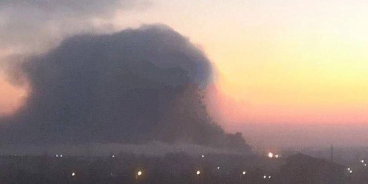 В Криму горить нафтобаза у Гвардійському (ФОТО)