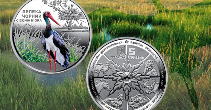 НБУ ввів у обіг пам’ятну монету “Чорнобиль. Відродження. Лелека чорний”