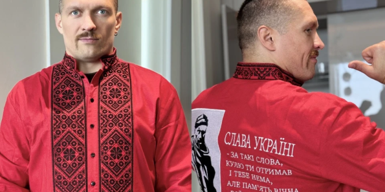 Стало відомо, хто вишив для Усика сорочку з портретом Мацієвського, в якій він був на зважуванні (ФОТО)