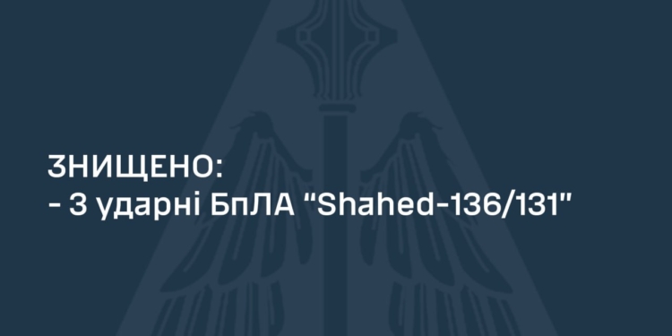 Вночі над Україною збито всі ворожі «шахеди»