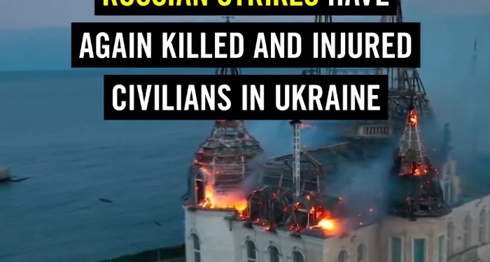 Amnesty International засудила Росію за використання касетних боєприпасів проти мирного населення України після атаки на Одесу (ВІДЕО)