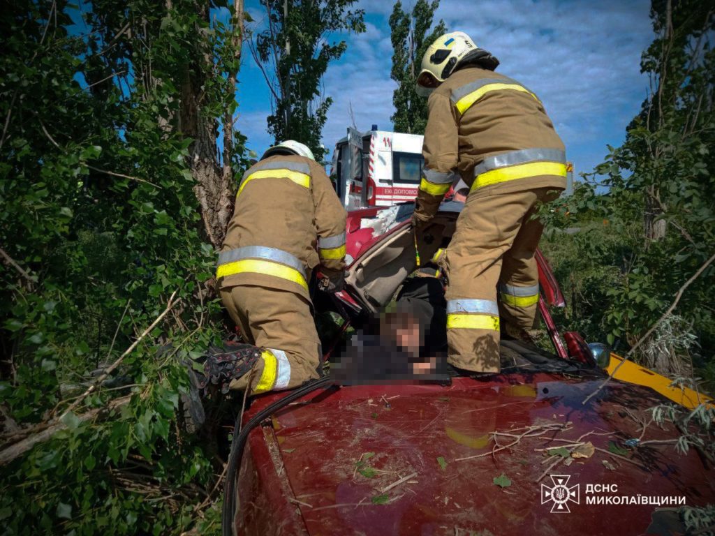 В Лиманах біля Миколаєва ВАЗ вилетів у кювет, водія вирізали рятувальники (ФОТО) 2