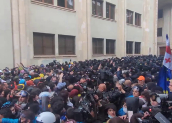 В Грузії спецназ пішов на зачистку мітингувальників перед парламентом (ВІДЕО)