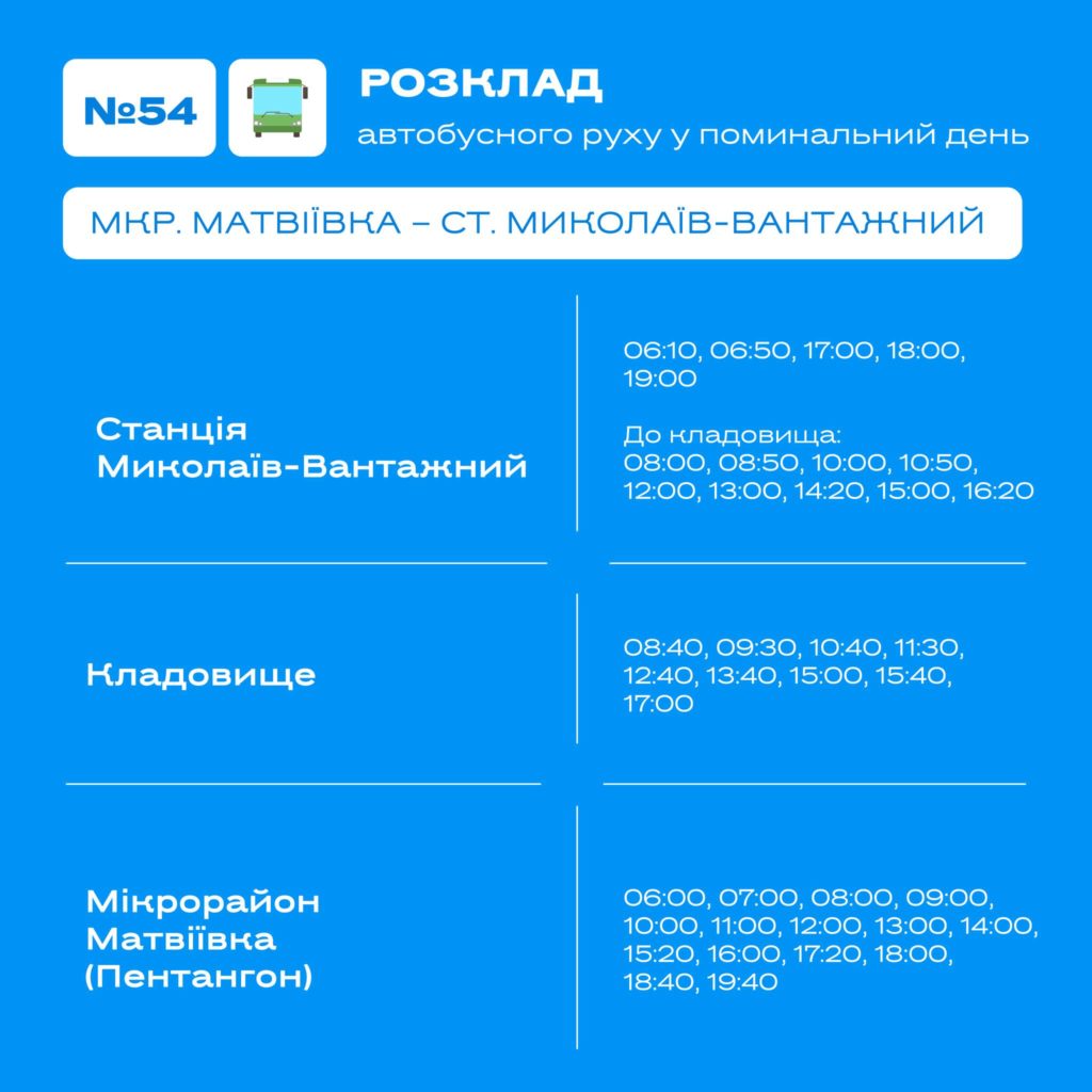 Розклад руху міських автобусів у поминальну неділю в Миколаєві (ІНФОГРАФІКА) 8