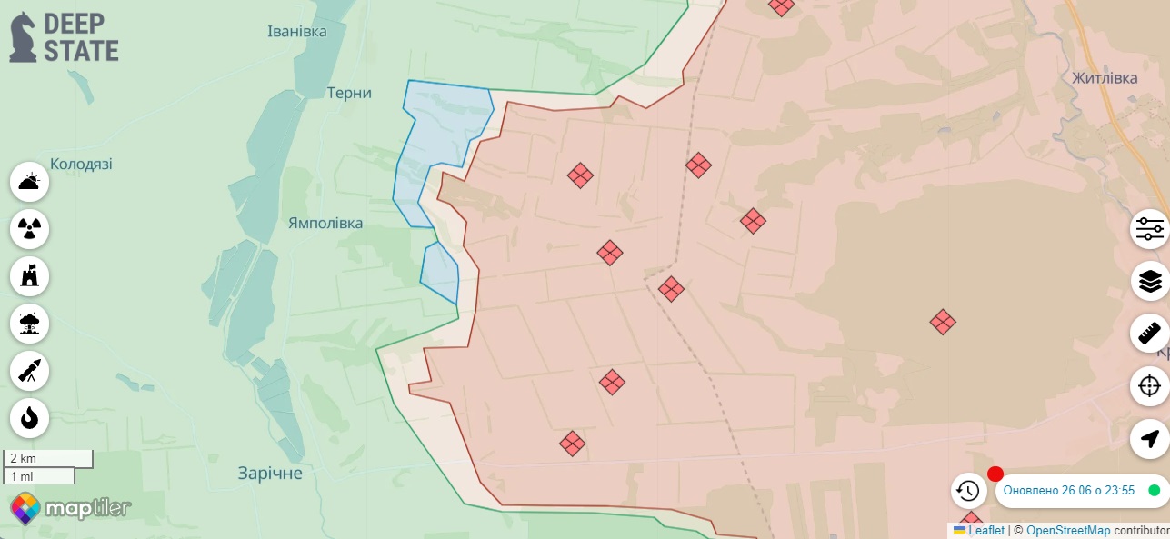 ЗСУ відкинули росіян біля Тернів, але ворог просунувся біля Виїмки та в Красногорівці – DeepState