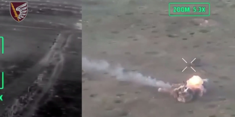 Миколаївські десантники показали, як «розбирають на молекули» російську колону в районі Новомихайлівки (ВІДЕО)