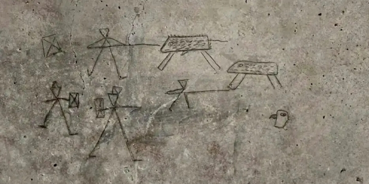Дитячі малюнки із зображенням гладіаторів знайшли у Помпеях (ФОТО)
