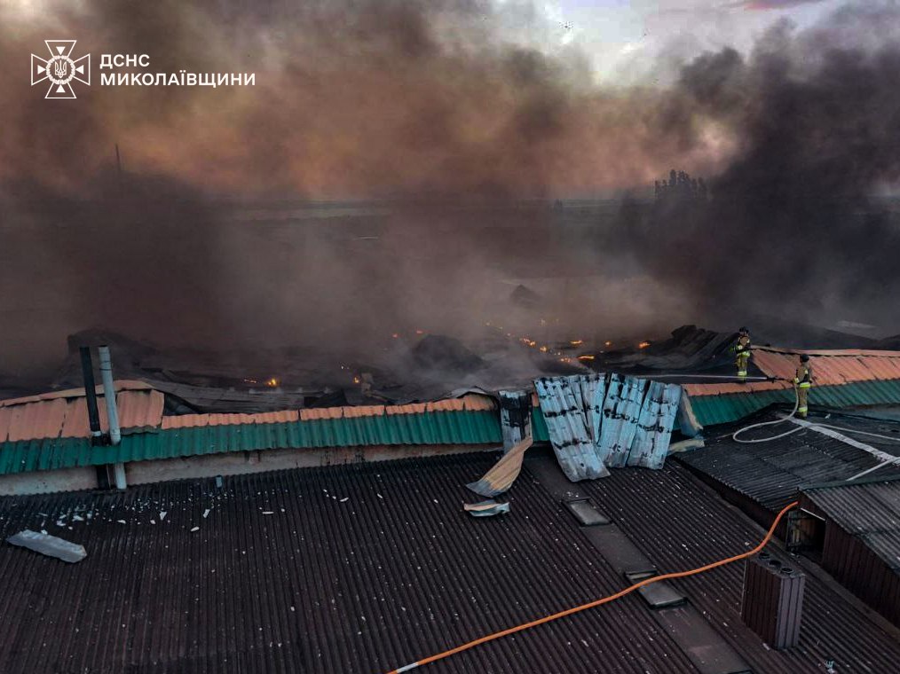 Уламки ворожого дрону спричинили пожежу складів на Миколаївщині (ФОТО, ВІДЕО) 6