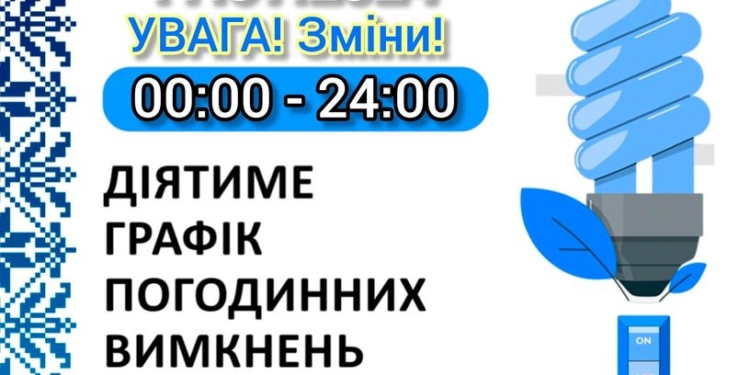 Зміни у графіку відключень для Миколаївщини на сьогодні: одночасне відключення 4 черг
