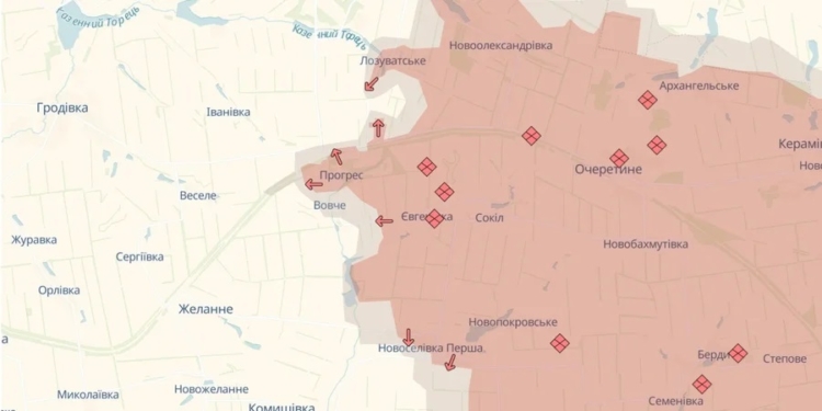 Росіяни окупували Піщане у Харківській області та намагаються оточити ЗСУ у Прогресі на Донеччині – DeepState