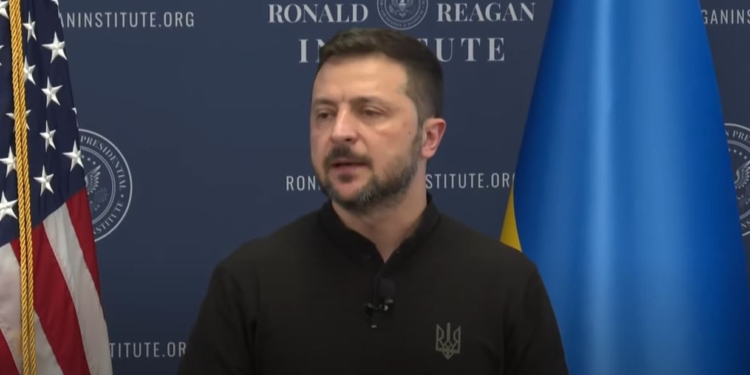 Американці чекають на листопад.  Європа, Близький Схід – весь світ чекає на листопад. І Путін теж чекає на листопад, – Зеленський в Інституті Рейгана (ВІДЕО)