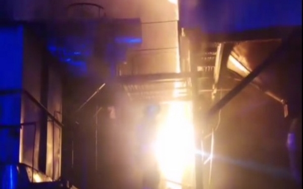 Вночі на одному з об’єктів Миколаївщини гасили пожежу сушильної камери для зерна – впорались за 3,5 години (ВІДЕО)