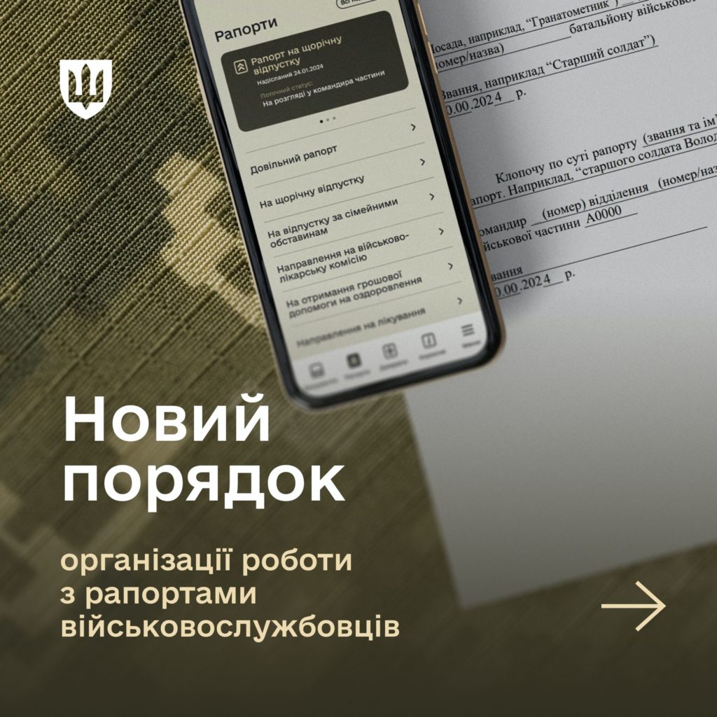 Міноборони запровадило нові правила подання та розгляду рапортів військових 2