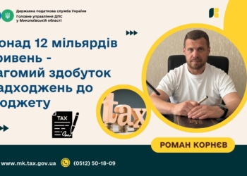 Понад 12 млрд. грн. – вагомий здобуток надходжень до бюджету, – ДПС Миколаївщини