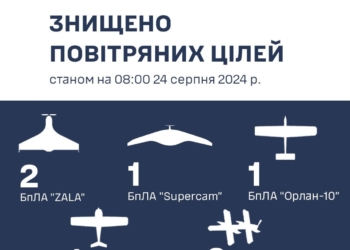 В ніч на 24 серпня росіяни випустили по Зміїному 4 ракети Х-22 і атакували Херсонщину. Що на півдні вдалось збити вчора