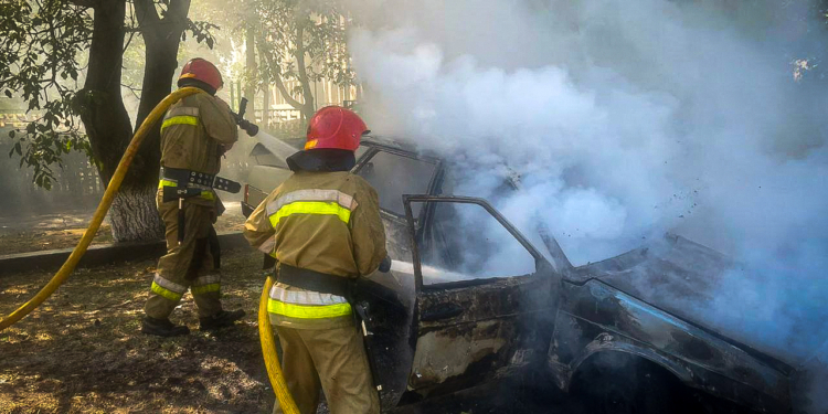 На Миколаївщині була пожежа через уламки збитого дрона