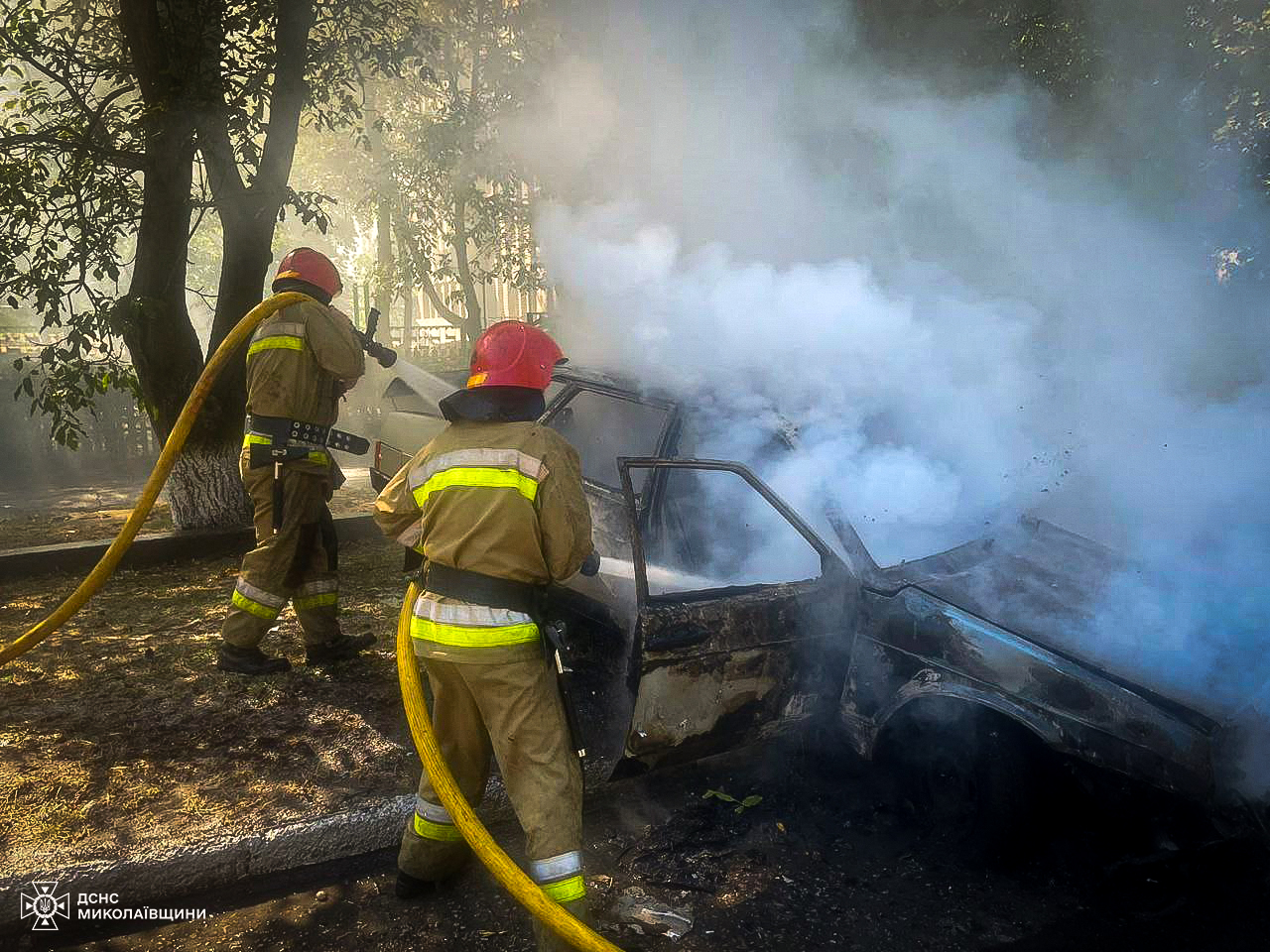 На Миколаївщині була пожежа через уламки збитого дрона