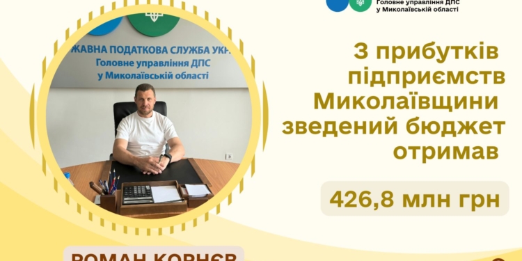 З прибутків підприємств Миколаївщини зведений бюджет отримав 426,8 млн.грн.