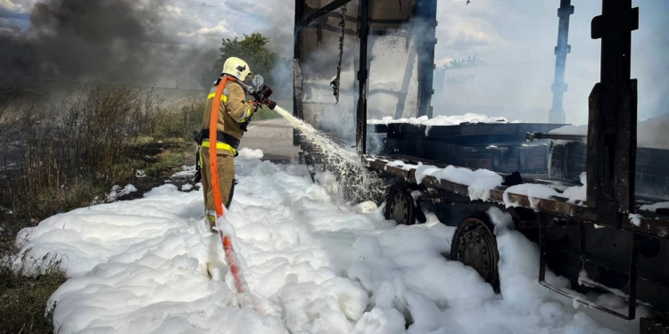На трасі Миколаїв-Одеса горів причіп до MAN (ФОТО)