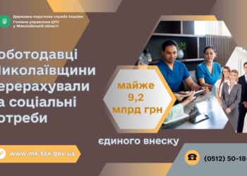 Роботодавці Миколаївщини перерахували на соціальні потреби майже 9,2 млрд.грн. єдиного внеску