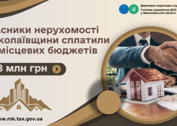 Власники нерухомості Миколаївщини сплатили до місцевих бюджетів 138 млн.грн.