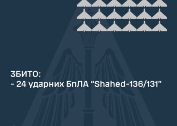 Вночі над Україною збито 24 з 32 «шахедів», один ворожий дрон полетів до Румунії