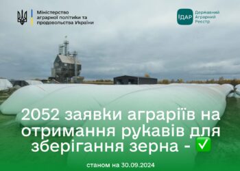 Аграрії Миколаївщини подали поки найбільше заявок на отримання рукавів для зберігання зерна