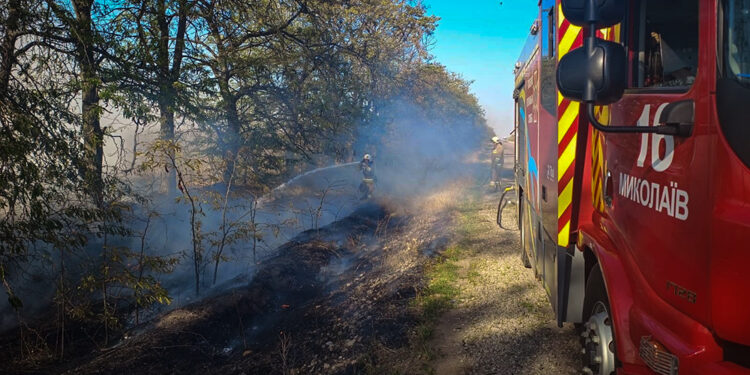За добу на Миколаївщині вогнеборці загасили 16 пожеж, одна з яких виникла через бойові дії (ФОТО)