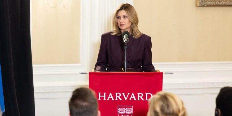 Олена Зеленська виступила в Гарварді – там започаткували коаліцію українських студій. Що це (ФОТО)