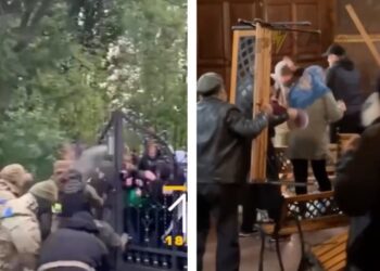 У Черкасах прихильники московського патріархату штурмують собор, який напередодні заявив про перехід до ПЦУ (ВІДЕО)