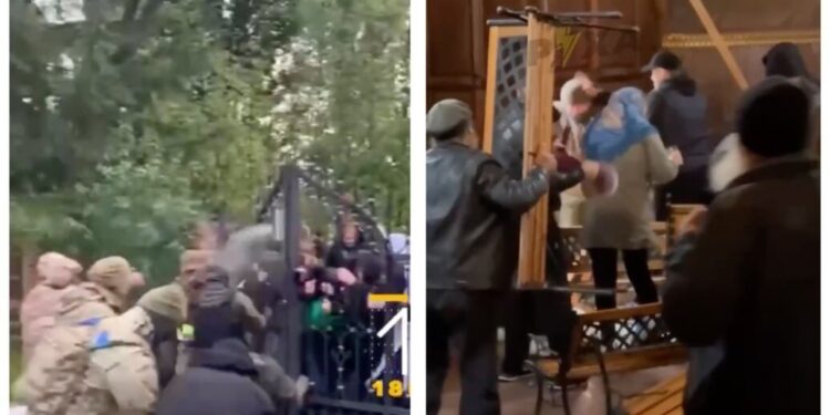 У Черкасах прихильники московського патріархату штурмують собор, який напередодні заявив про перехід до ПЦУ (ВІДЕО)