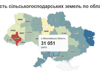 На Луганщині та Миколаївщині – найнижча ціна за 1 га землі