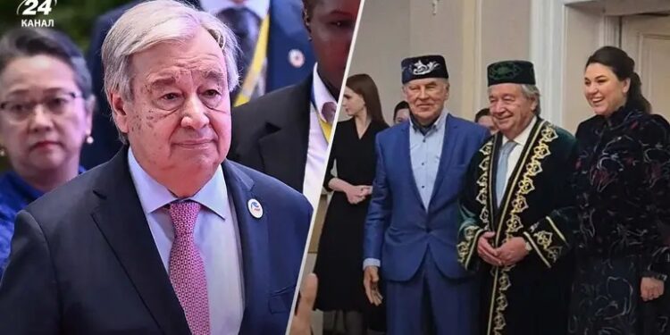 Генсек ООН запевняє, що на саміті БРІКС закликав до справедливого миру в Україні